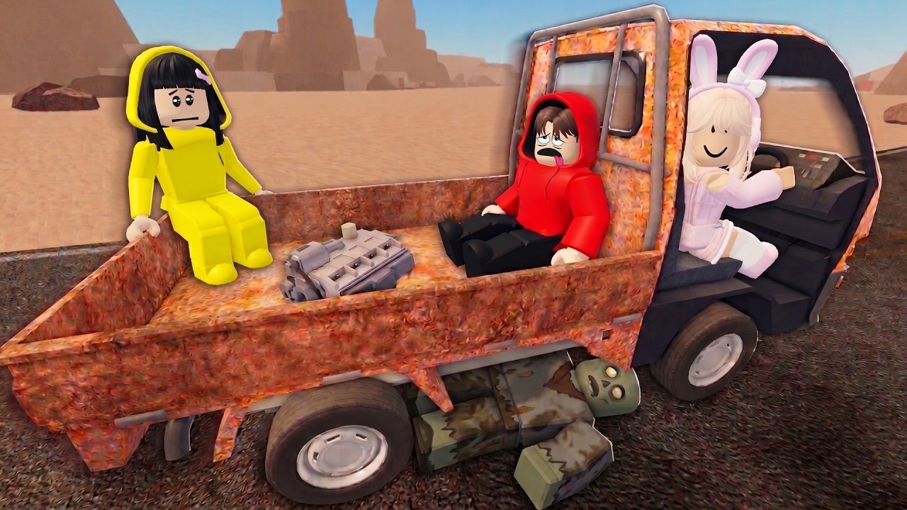 Yuta, Mio Dan Baby Celine Naik Mobil Butut Diperjalanan Gurun Pasir Berdebu || ROBLOX