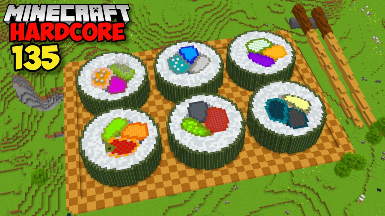 I Built The WORLDS BIGGEST SUSHI in Minecraft Hardcore (#135)