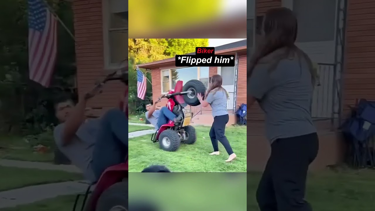 She flipped his 3 wheel