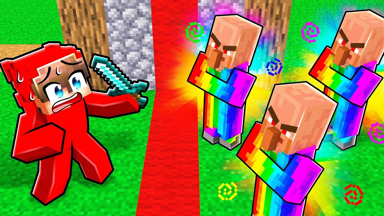 RAINBOW VILLAGERS Split the Village in HALF!