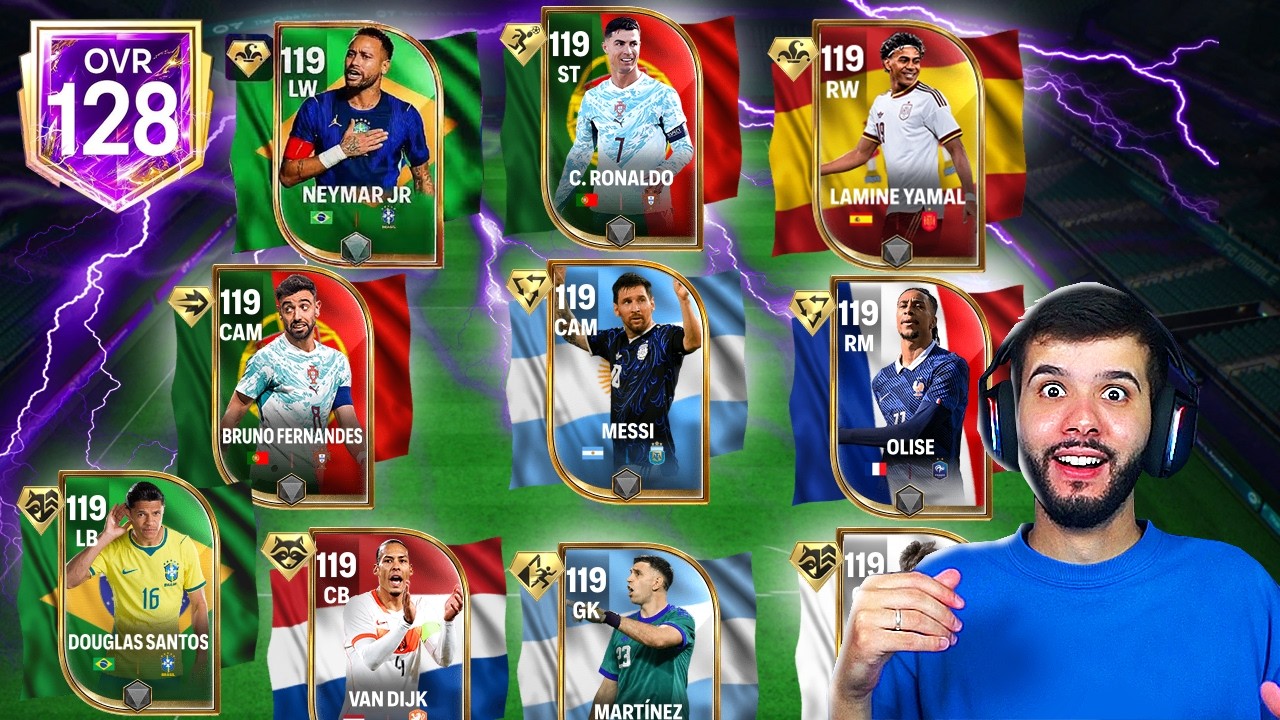 MONTEI A SELEÇÃO DOS MELHORES DA COPA DO MUNDO NO FC MOBILE! 😱⚽