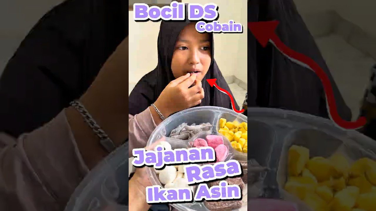 Bocil DS cobain jajanan Ikan Asin #anakdesa #minivlog #comedy #tebaktebakan #snack