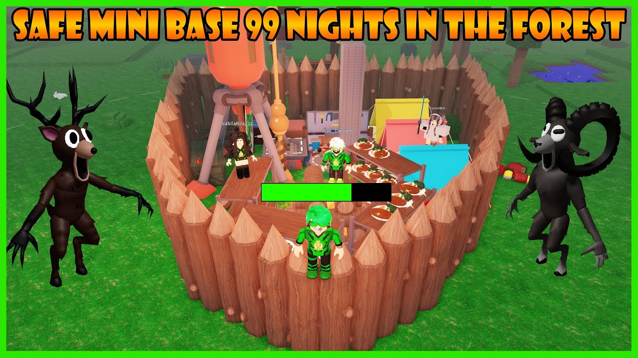 Aku Berhasil Membangun Markas Kecil & Padat Yang Paling Aman - Roblox 99 Night In The Forest