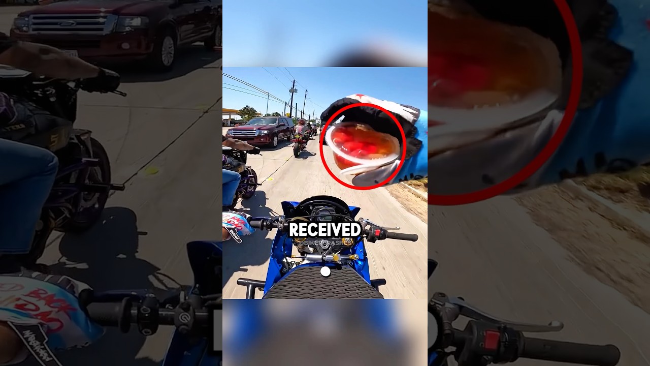 Biker and Fruit Cup 😱 Credit @brian636