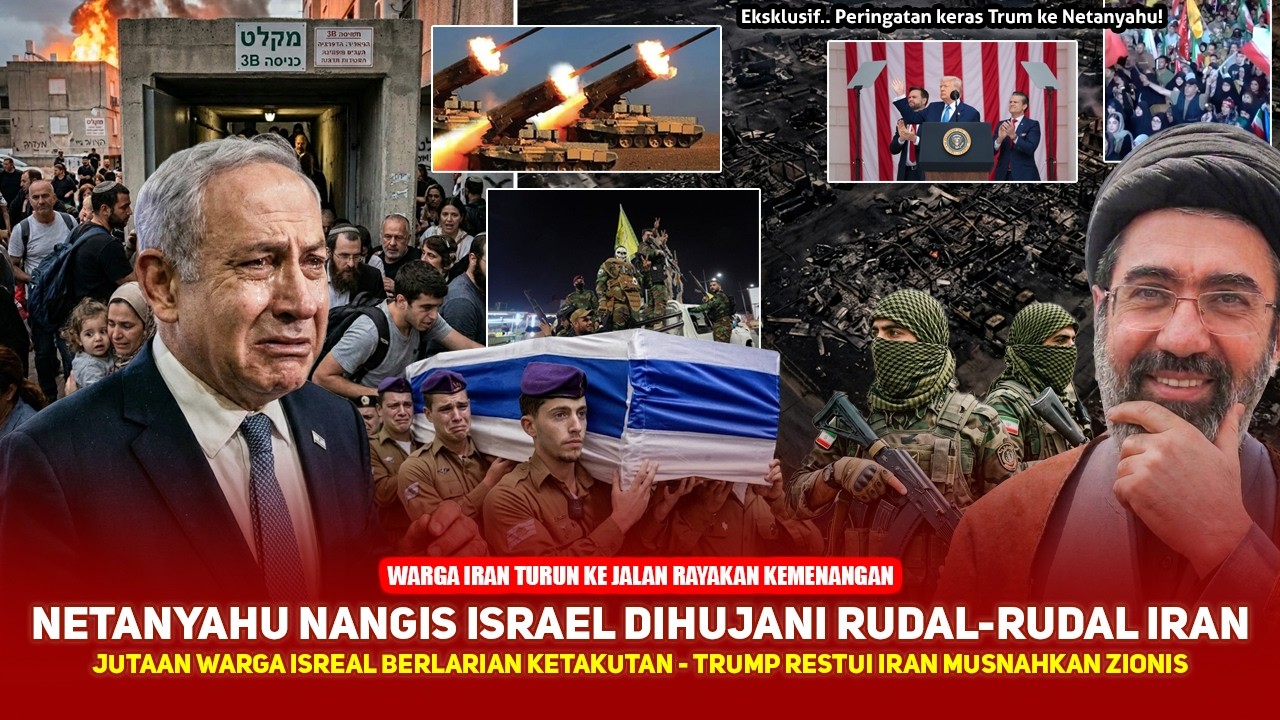 ISRAEL RATA DENGAN TANAH! Jeritan Kaum Zionis masuk Bunker terdengar, Iran ancam Netanyahu sadis