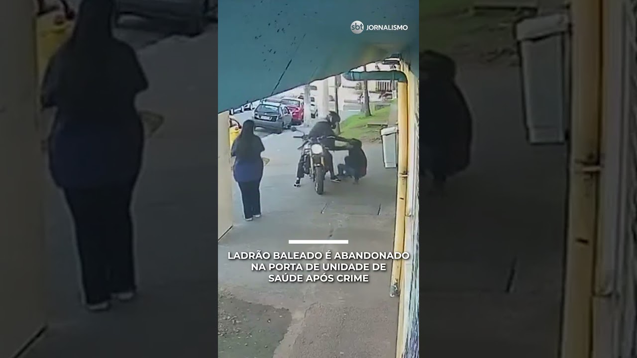 Ladrão é abandonado por comparsas na porta de UPA após ser baleado | #SBTNotícias
