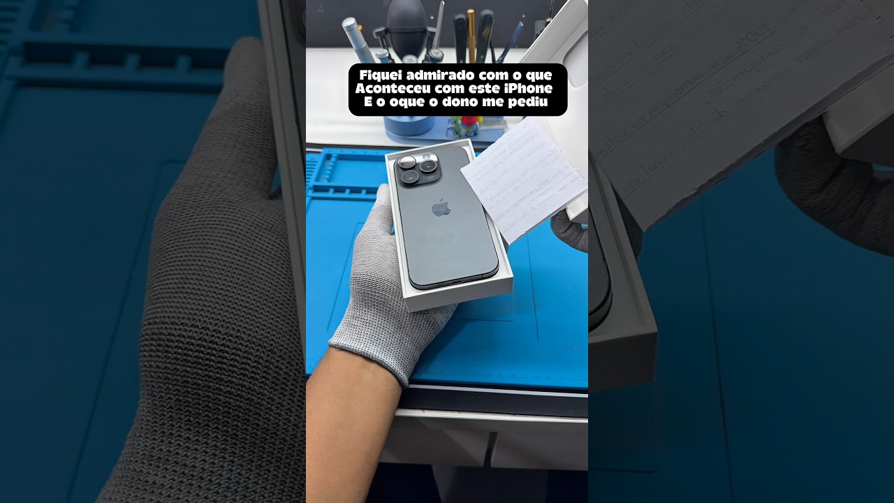 iPhone 15 pro com tela quebrada e cliente exigiu uma tela original sem mensagem no sistema  #iphone