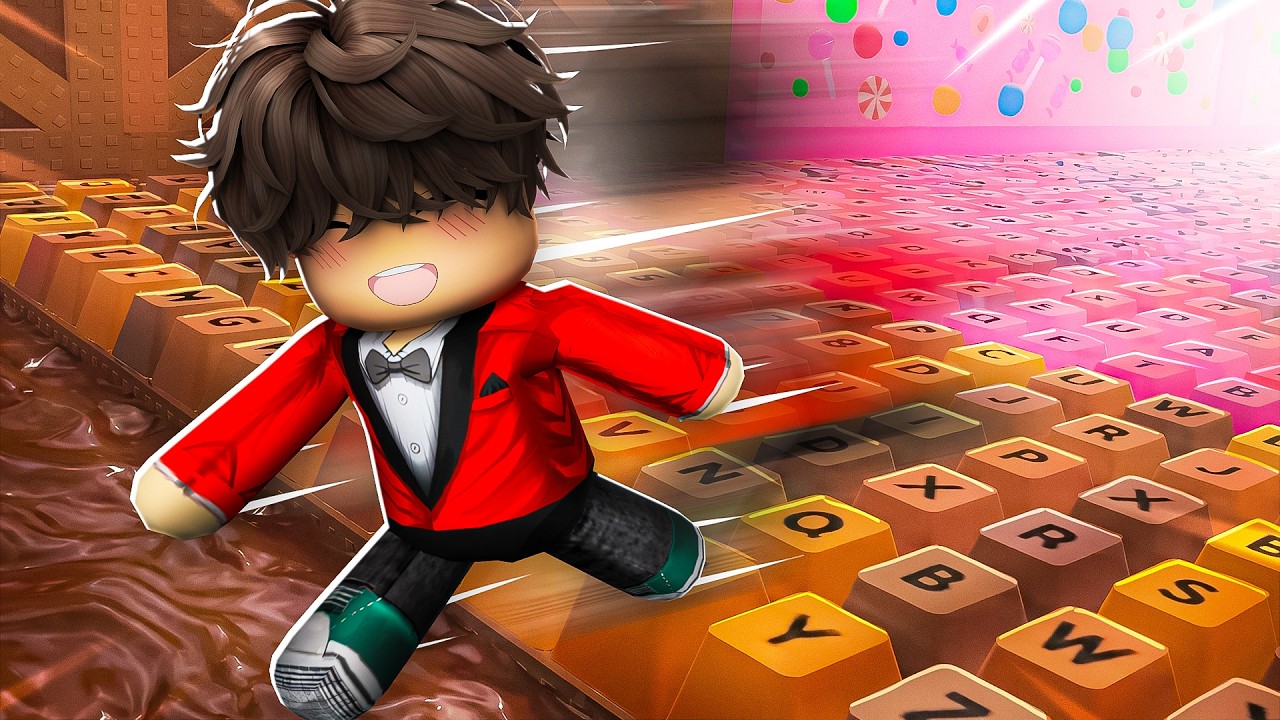 روبلوكس اركض على الكيبورد يزيد سرعتك ! + speed keyboard escape candy chocolate