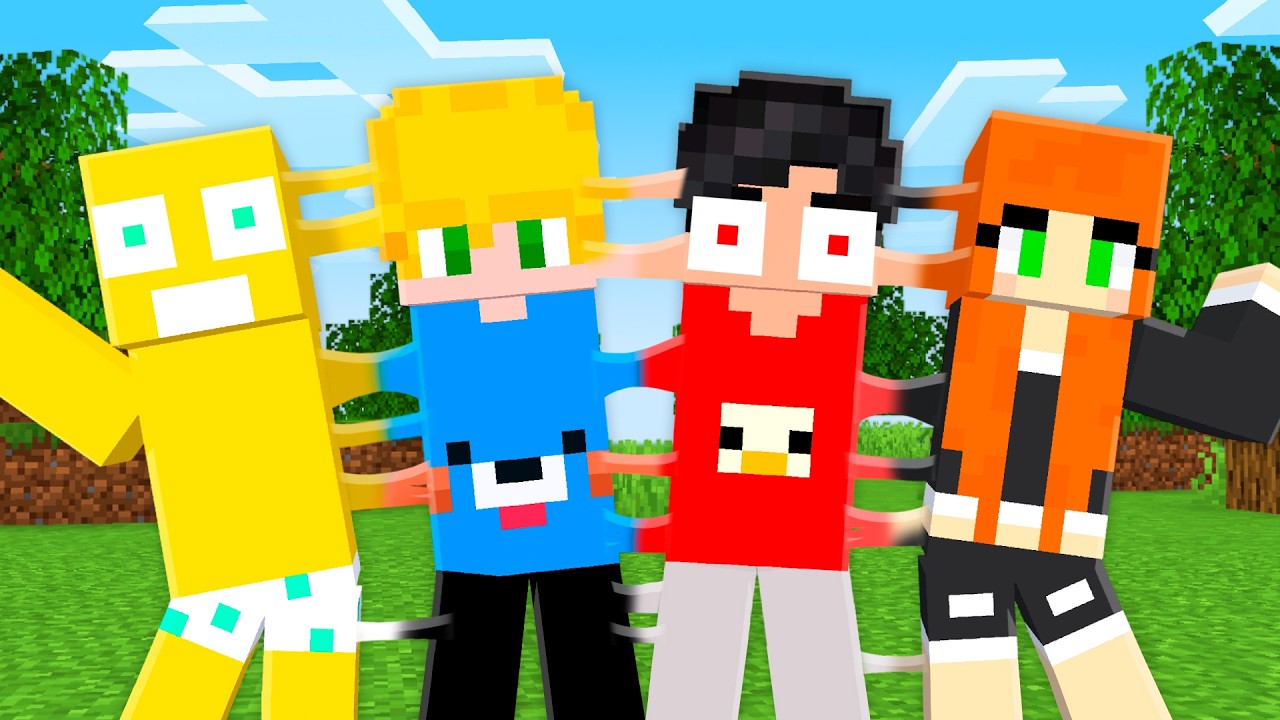 Fiquei COLADO com meus AMIGOS no minecraft