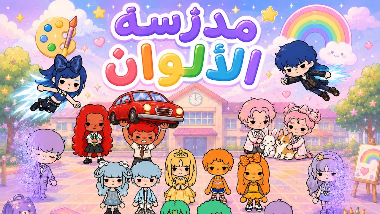 قصة مدرسة الألوان🏫🌈 / الجزء الثاني🎨✨ / نوني توكا بوكا 💕