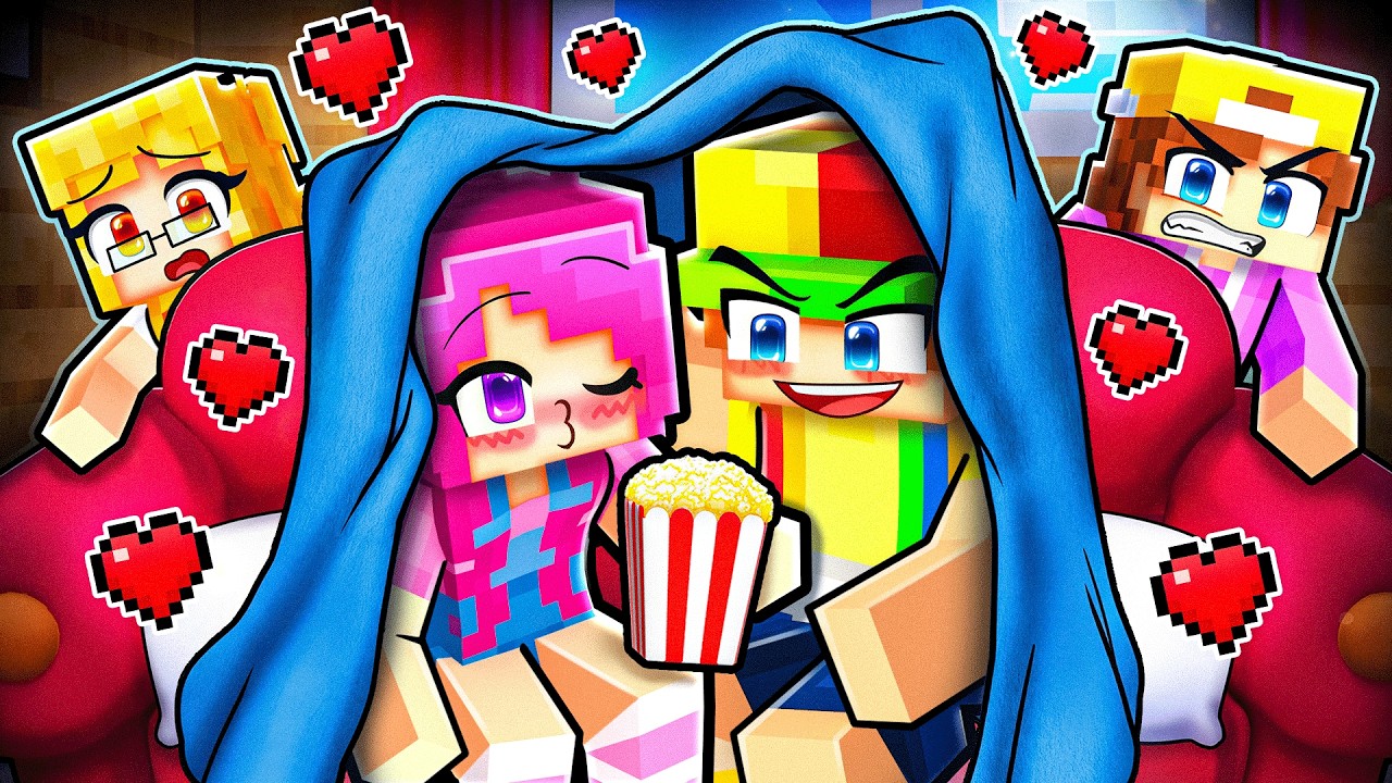 SECRET SLEEPOVER with My CRUSH in Minecraft!