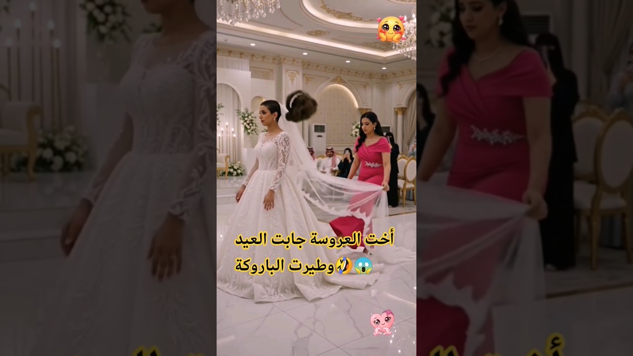 أخت العروسة جابت العيد وطيرت الباروكة" 💃🤣 #كوميدي #ضحك #حفل_2026#عرس #shorts