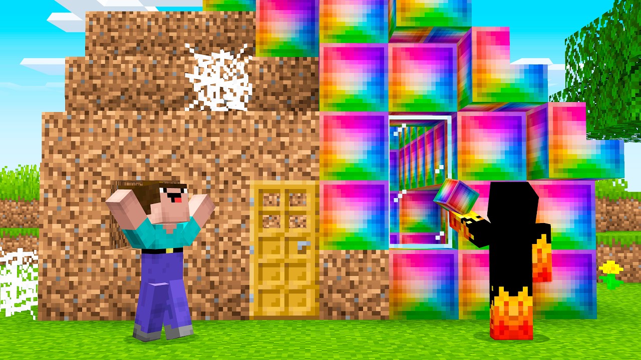 Surpreendi NOOB com uma Base Secreta de AVARITIA no Minecraft