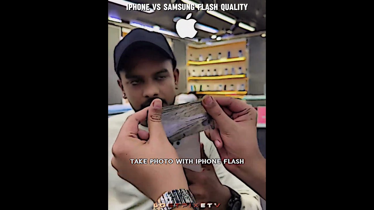 Iphone vs Samsung Flash Quality ☠️ #samsung #iphone #quality   #upcomingphones
