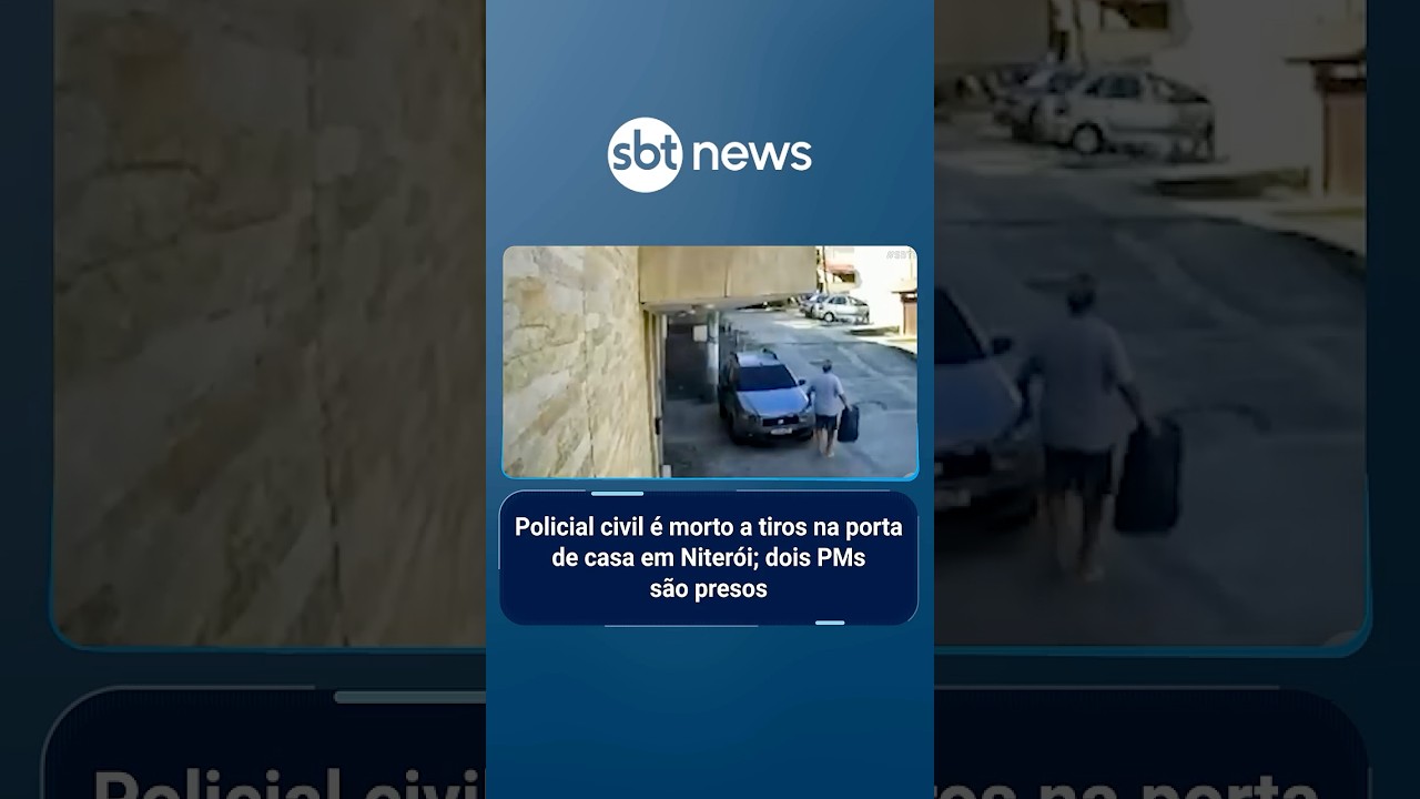Policial civil é morto a tiros na porta de casa em Niterói; dois PMs são presos | #SBTBrasil