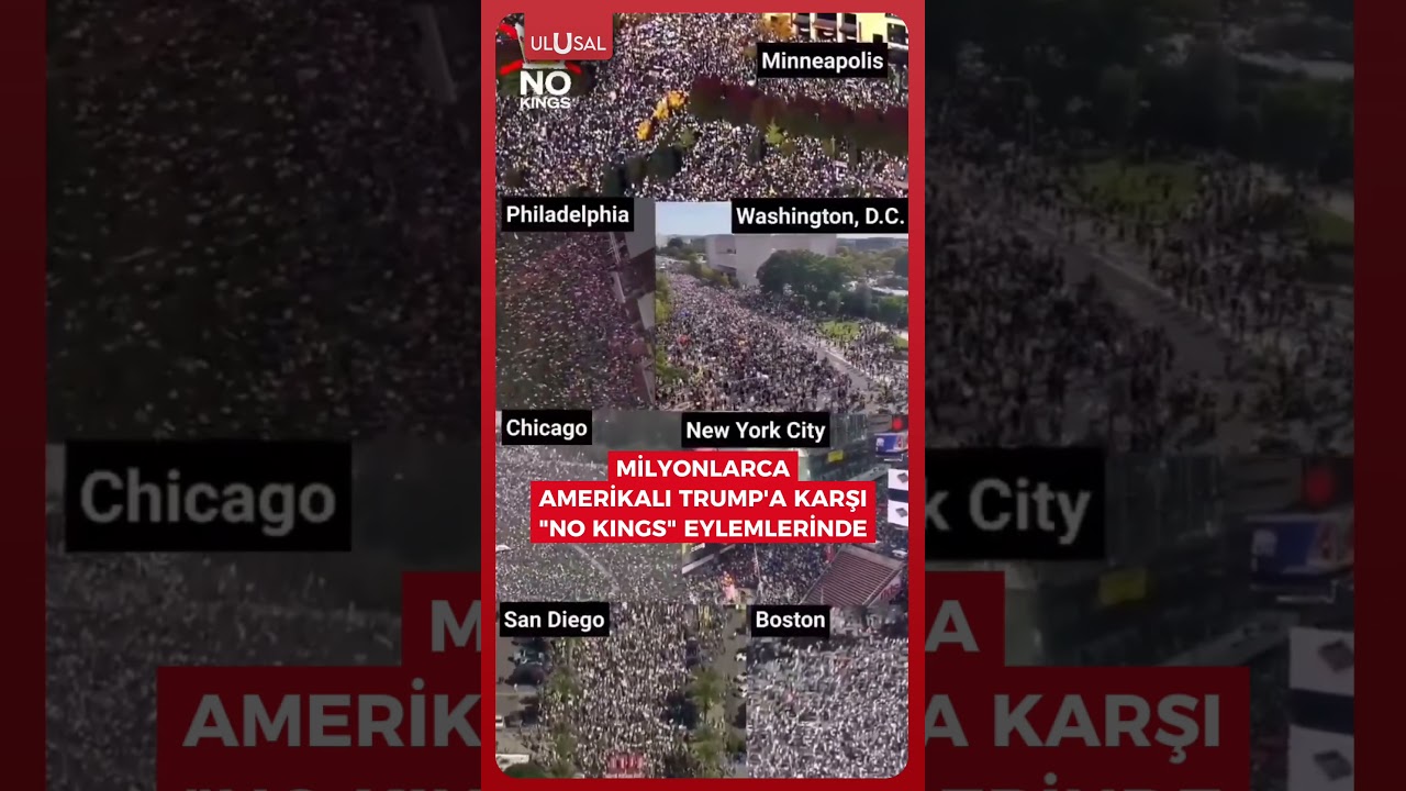 ABD’de tarihi protestolar! Trump’a karşı milyonlarca Amerikalı “No Kings” eylemlerinde #shorts