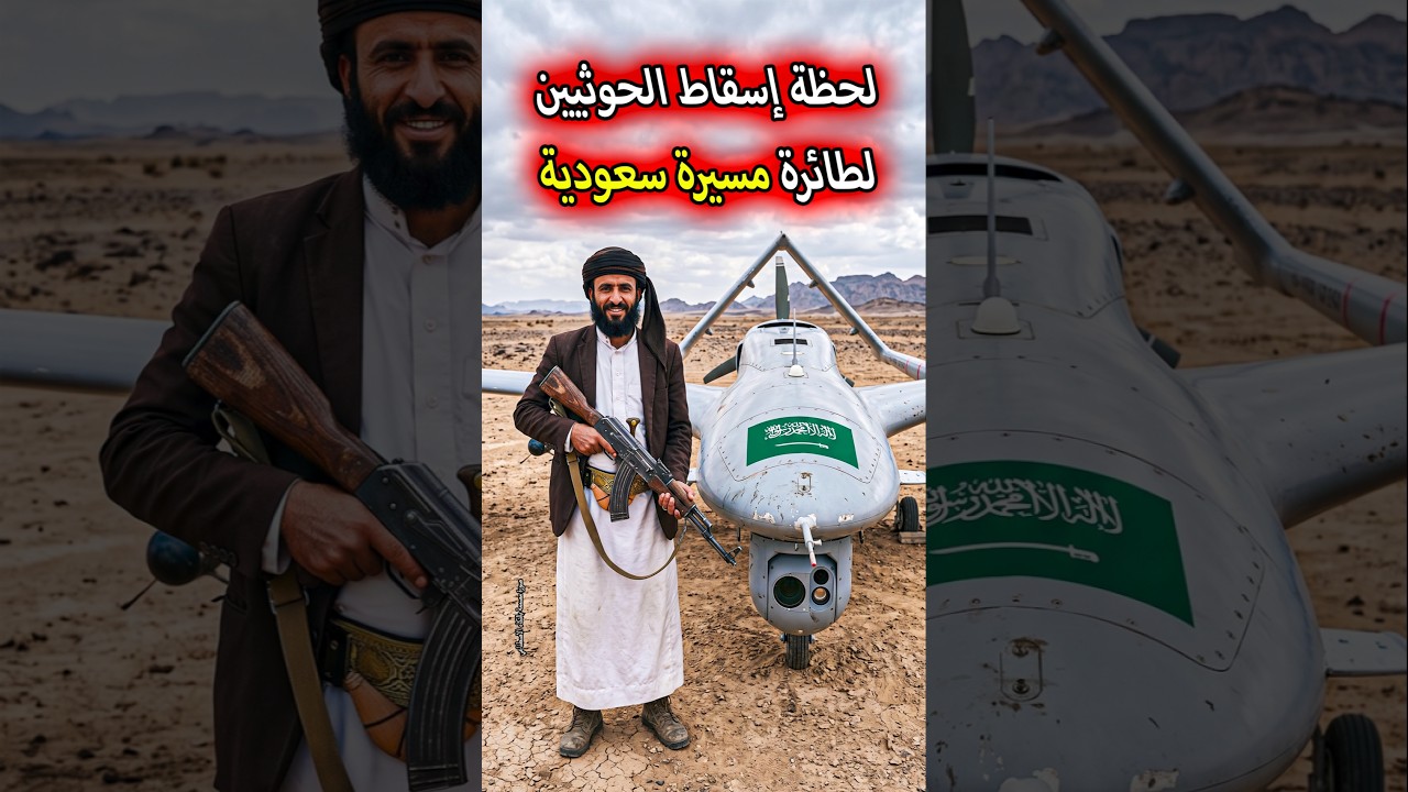 لحظة إسقاط الحوثيين لطائرة مسيرة سعودية #السعودية #اليمن #الحوثيون #إيران #امريكا