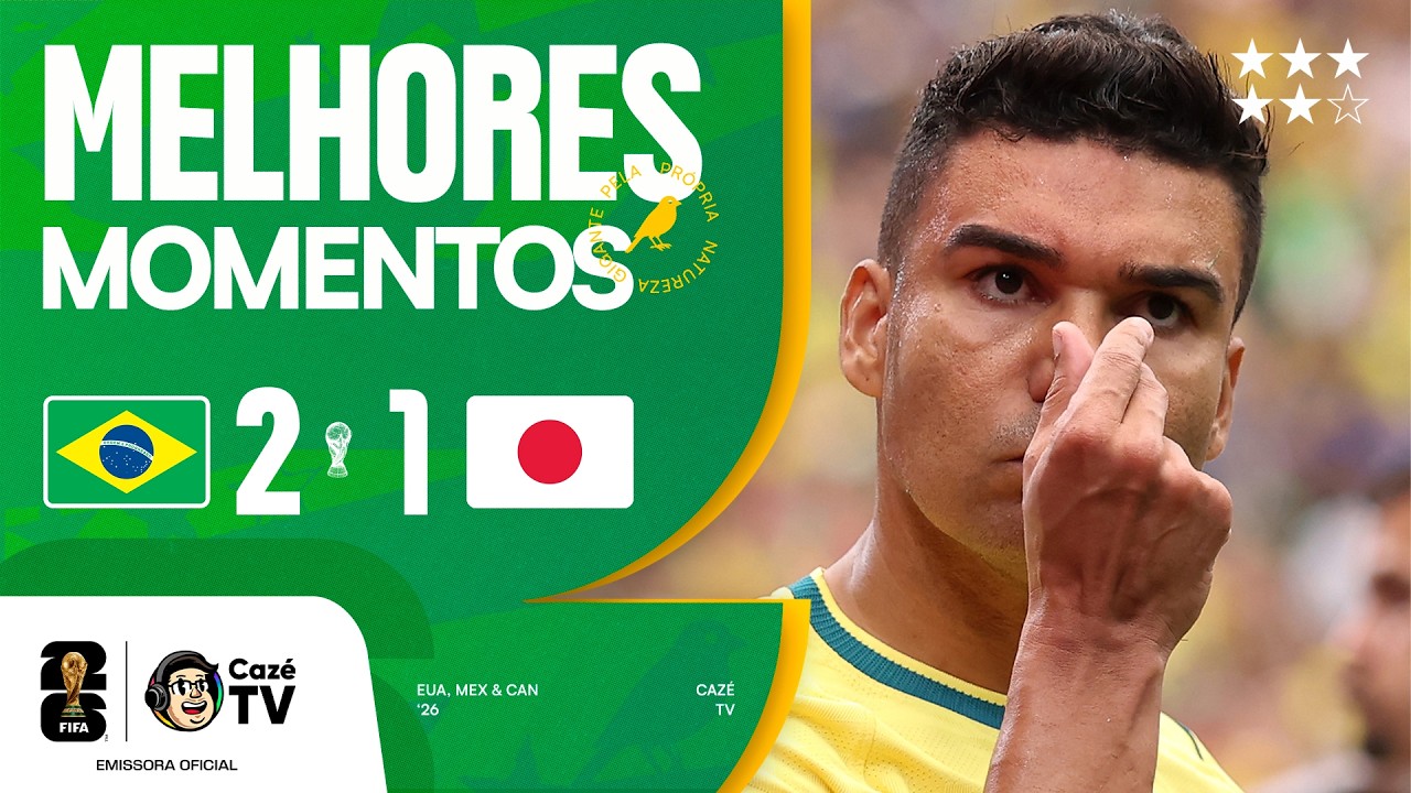 MELHORES MOMENTOS: BRASIL 2 X 1 JAPÃO | COPA DO MUNDO FIFA™ 2026 | 16 AVOS DE FINAL