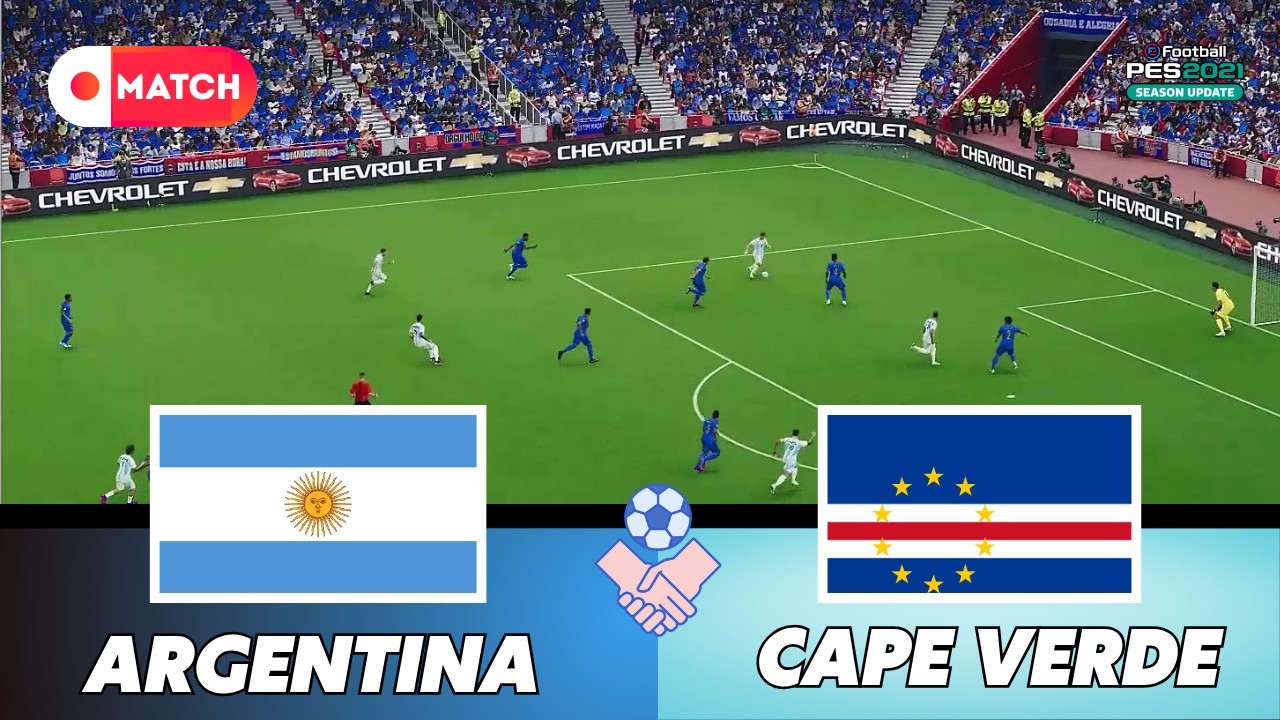 ARGENTINA vs CAPE VERDE | World Cup 2026 Match Simulation | eFootball PES 21 Gameplay