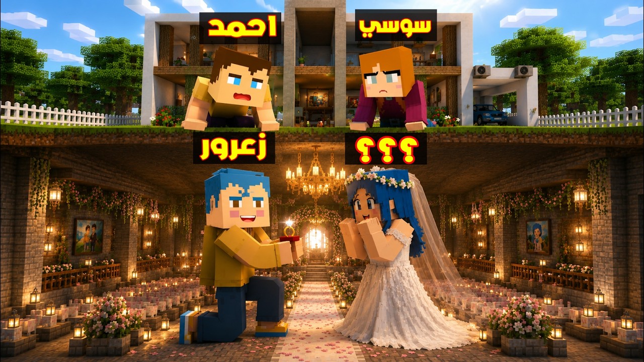 فلم ماين كرافت : زواج زعرور السري تحت الارض ( احمد مصدوم ) 🔥😱
