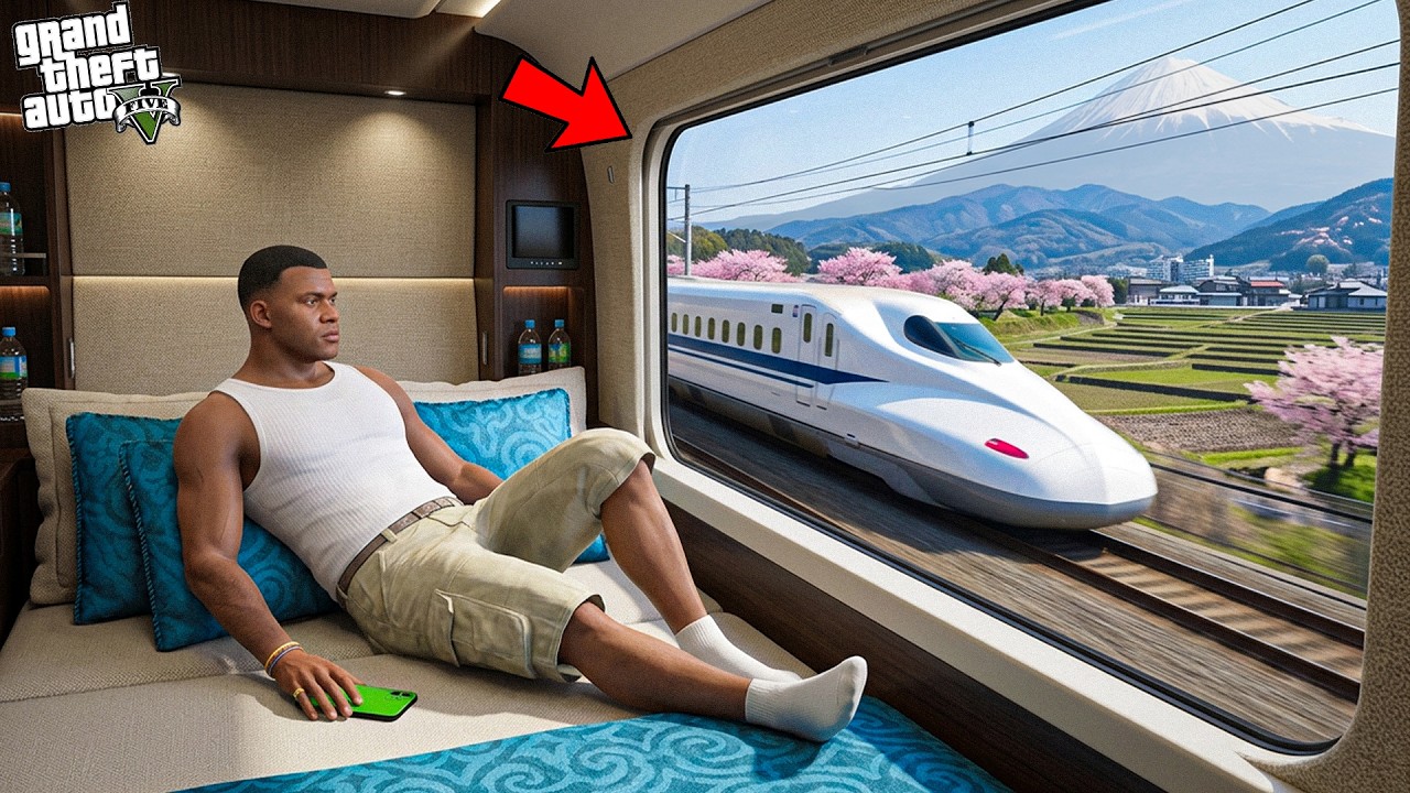 Franklin Train Journey To A New City in GTA 5 ! (GTA 5 mods)