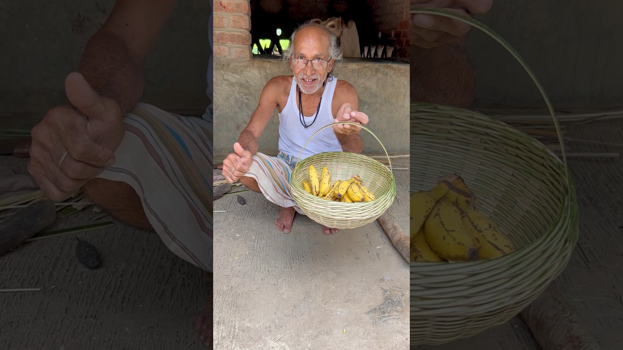 80-Year-Old Grandpa Makes The Most Beautiful Fruit Basket 🎋🧺✨