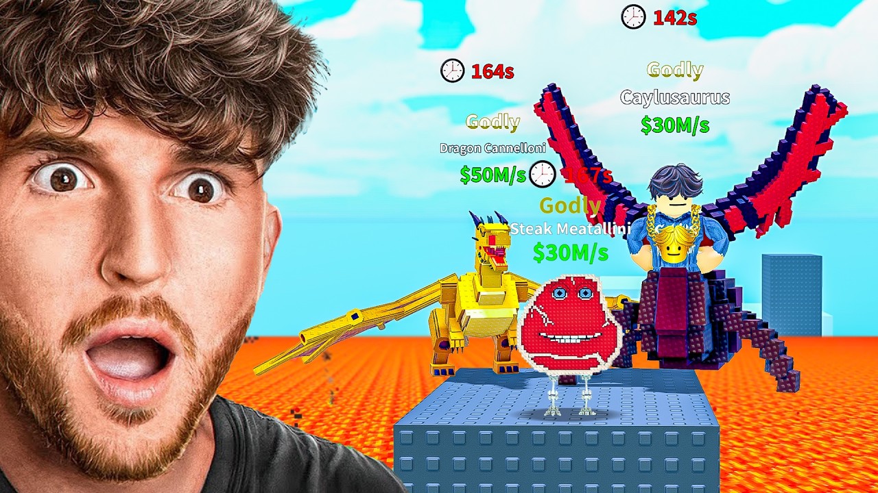 I Got EVERY GODLY In Survive Lava For Brainrots.. - Published by CaylusBlox