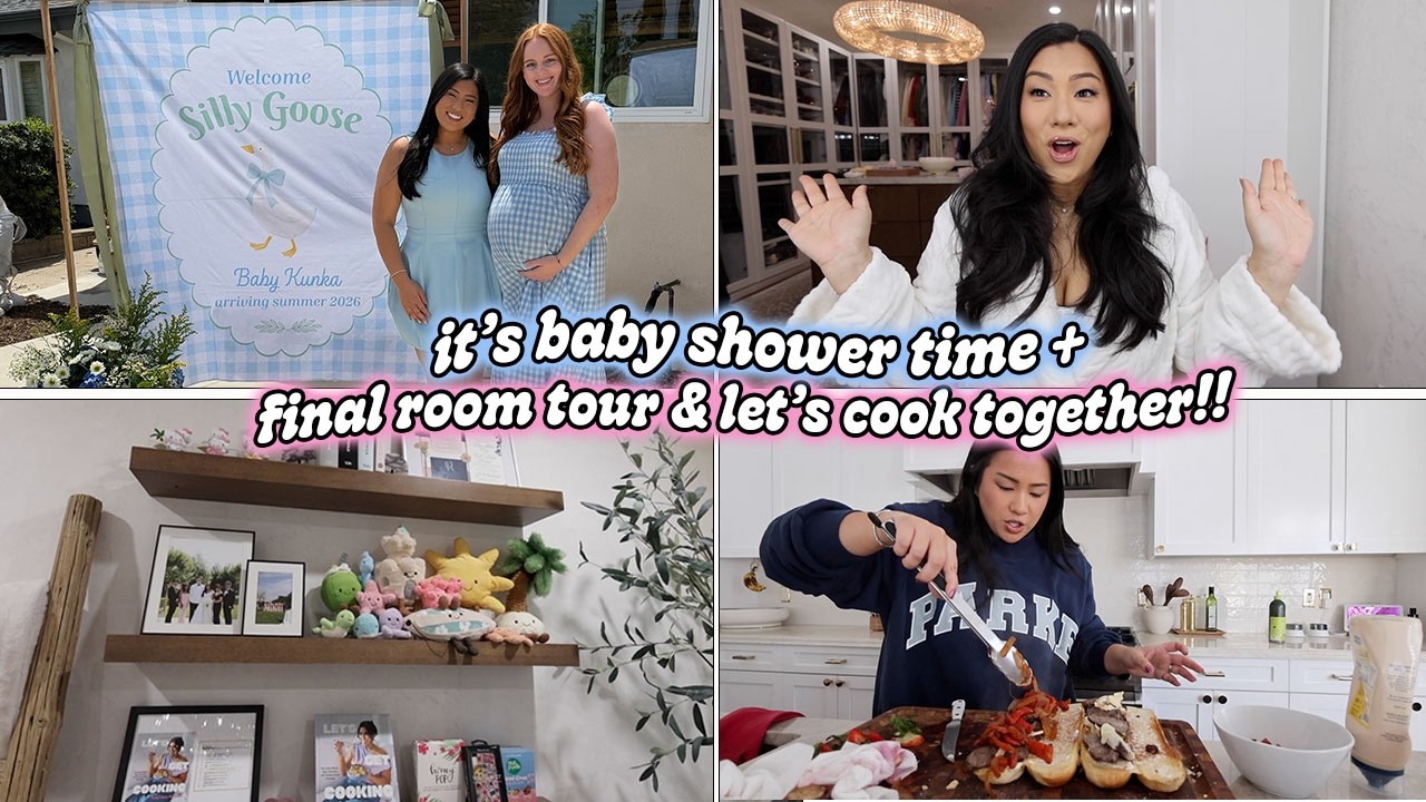 BABY SHOWER TIME!! Final Room Tour & Let's Get Cooking!
