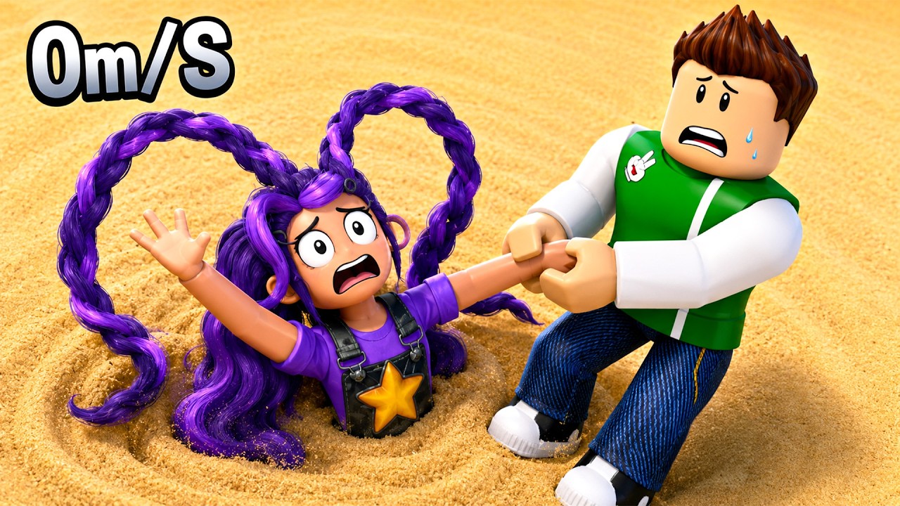 انقاذ ليلى من الرمال المتحركه | Escape from the Quicksand !! 😱⌛