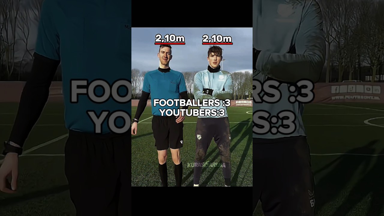 Footballers Height Challenge Vs Tallest YouTubers 🥶😂