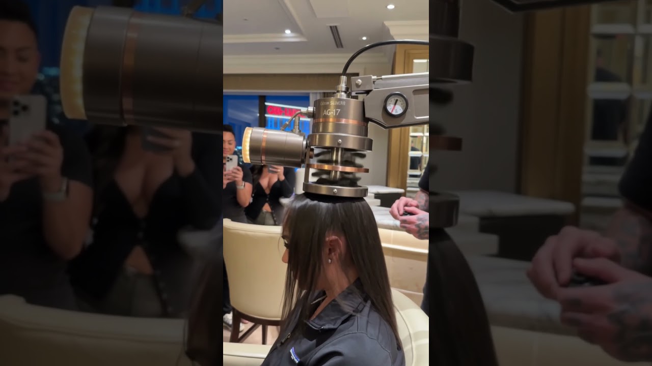 Robot Hair Machine Built a Perfect Bun in Seconds 🤖 Would You Sit for This? #shorts