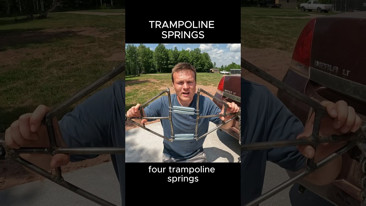 Car VS Trampoline Springs #shorts #automobile #science