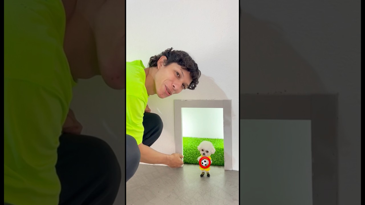 O que tem atrás dessa mini porta de futebol? 😱⚽️