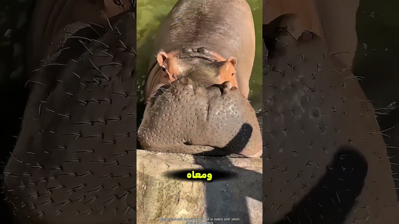 الراجل اكل فرس النهر عنب 😳😂