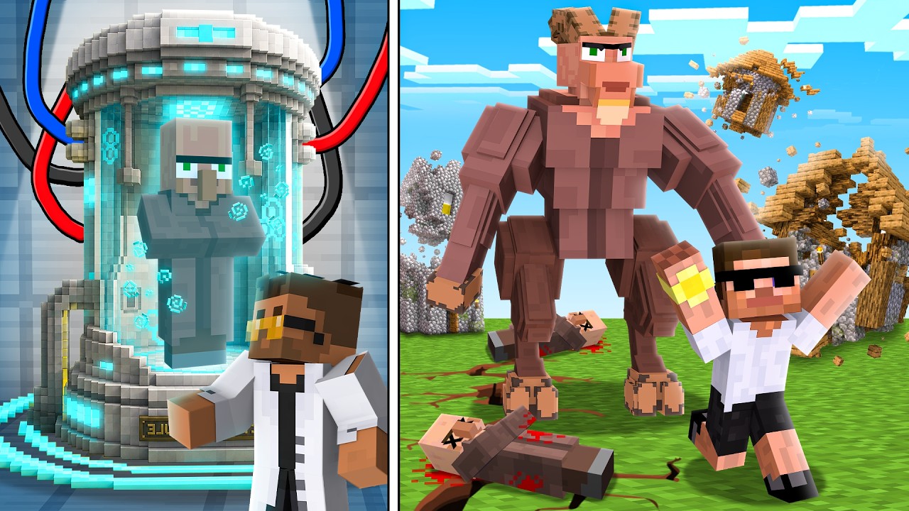 Doorbin Become Scary Monster Goat in Minecraft..