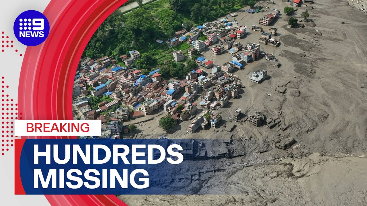 BREAKING: Hundreds missing after avalanche triggers deadly flash floods in Nepal | 9 News Australia