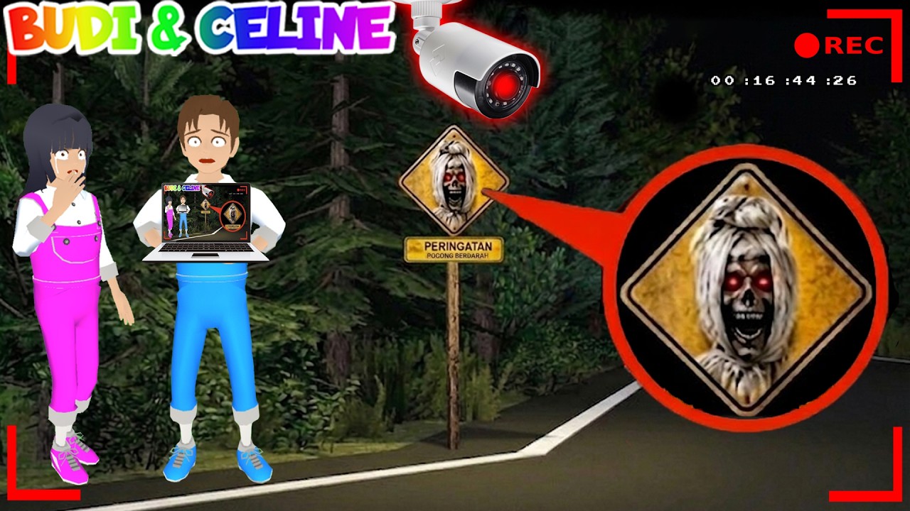 Yuta Mio Panik CCTV! Merekam TANDA POCONG BERDARAH DI JALAN 😱| Sakura School Simulator