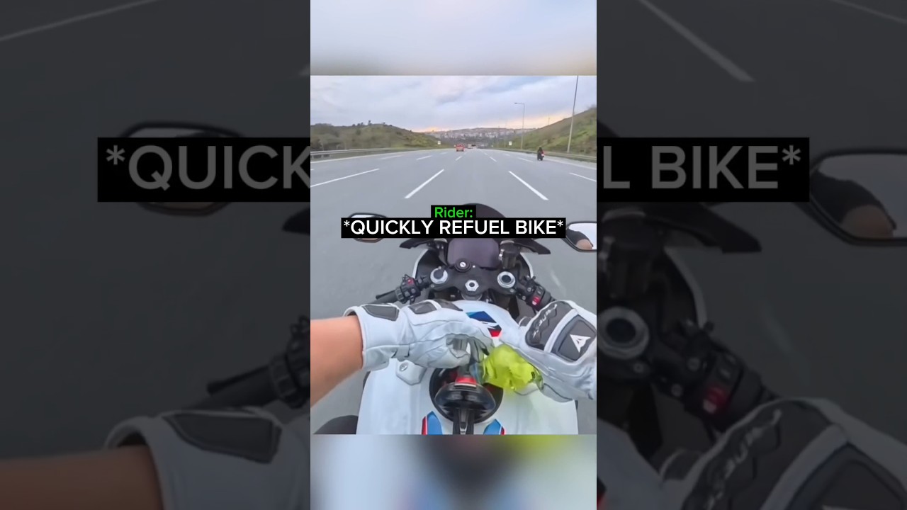 Biker RUNS out of Gas on the High-way..