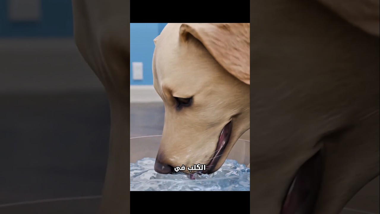 لماذا يبدو أن الكلاب تأكل الماء بدلًا من شربه؟ 😱 #shortvideo
