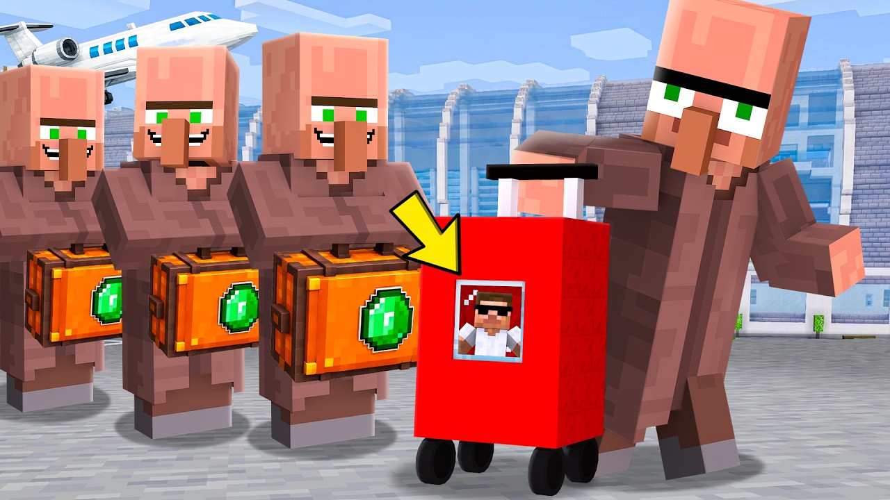 Secretly Hiding inside Doorbin’s Suitcase in Minecraft..