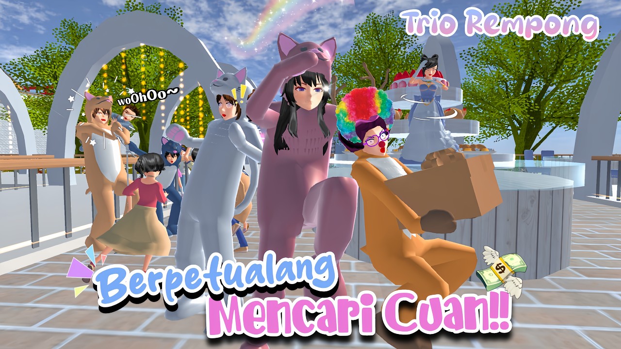 BERPETUALANG MENCARI CUAN || TRIO REMPONG || SAKURA SCHOOL SIMULATOR