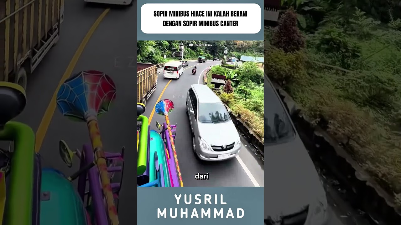 Sopir minibus Hiace ini kalah berani dengan sopir minibus canter #shorts