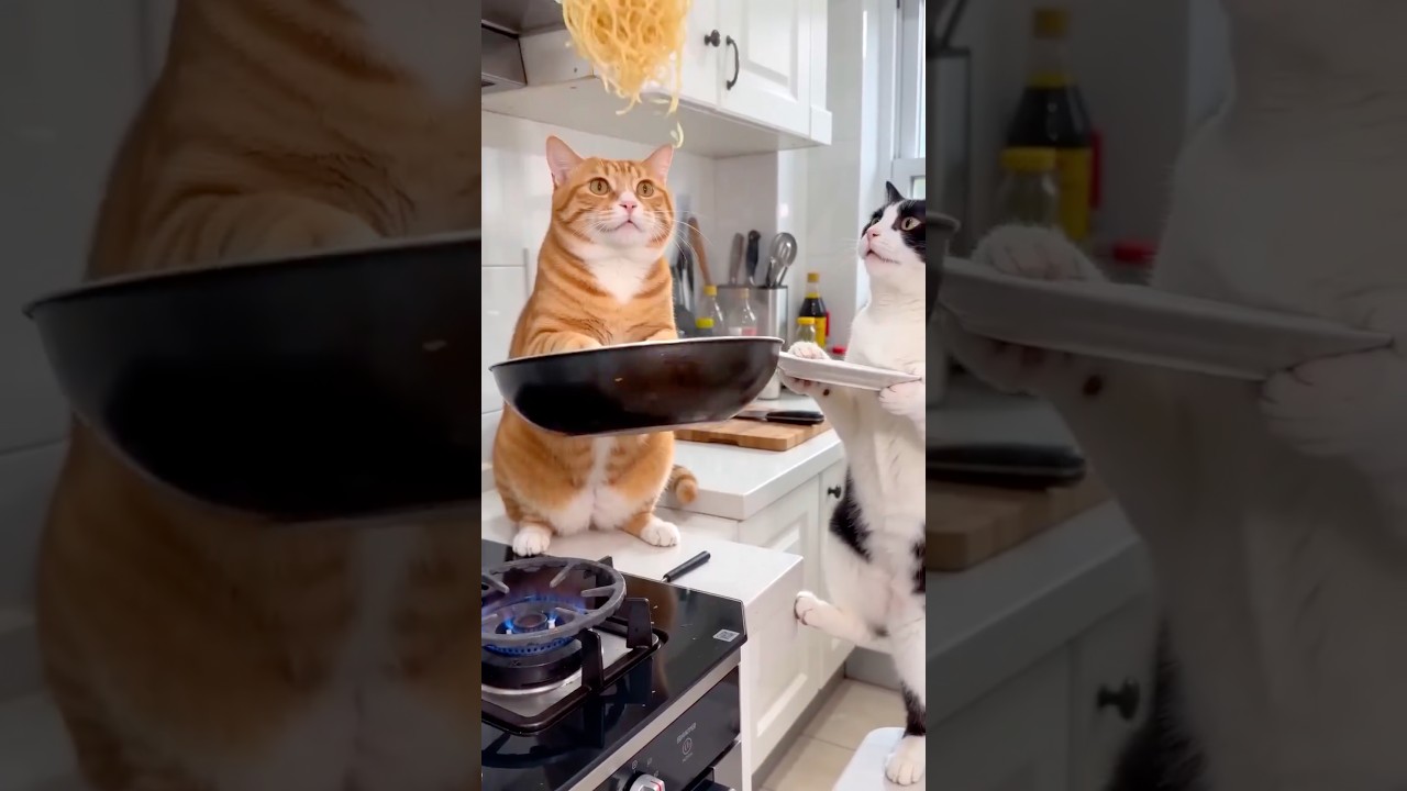 القطط الشقية😂