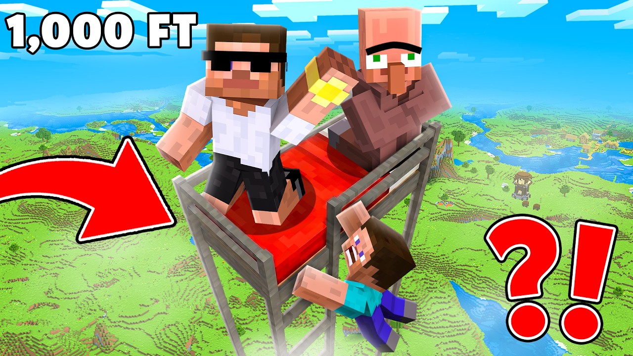 Minecraft, But We Have to Survive on The Highest Bed..