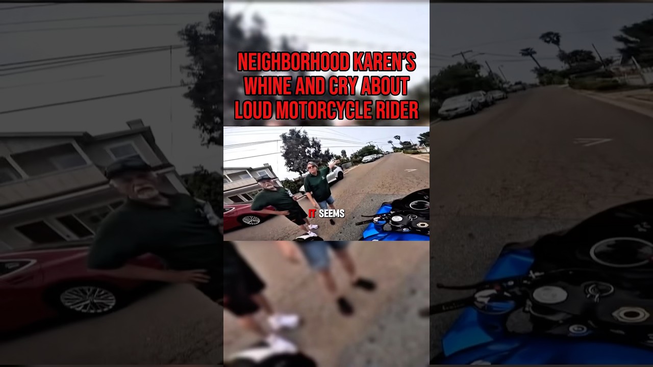 Neighborhood Karen’s Whine and Cry About Loud Motorcycle Rider @gsxr_timmy on IG #biker #karen #cry
