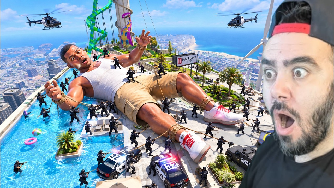 FRANKLIN İKSİR İÇTİ DEV OLDU - GTA 5 MODS