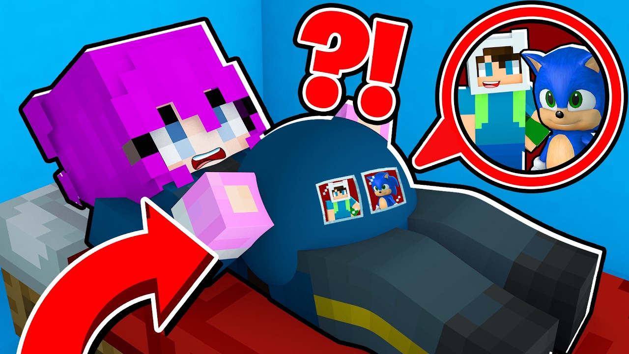 ENES VE BEBEK SONİC KIZ POLİSİN İÇİNE EV YAPTI 😱 Minecraft