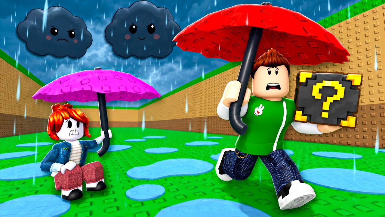 انقاذ توم توم توم ساهور من الامطار الحمضية | Escape Rain For Lucky Blocks !! ☂️🌧️