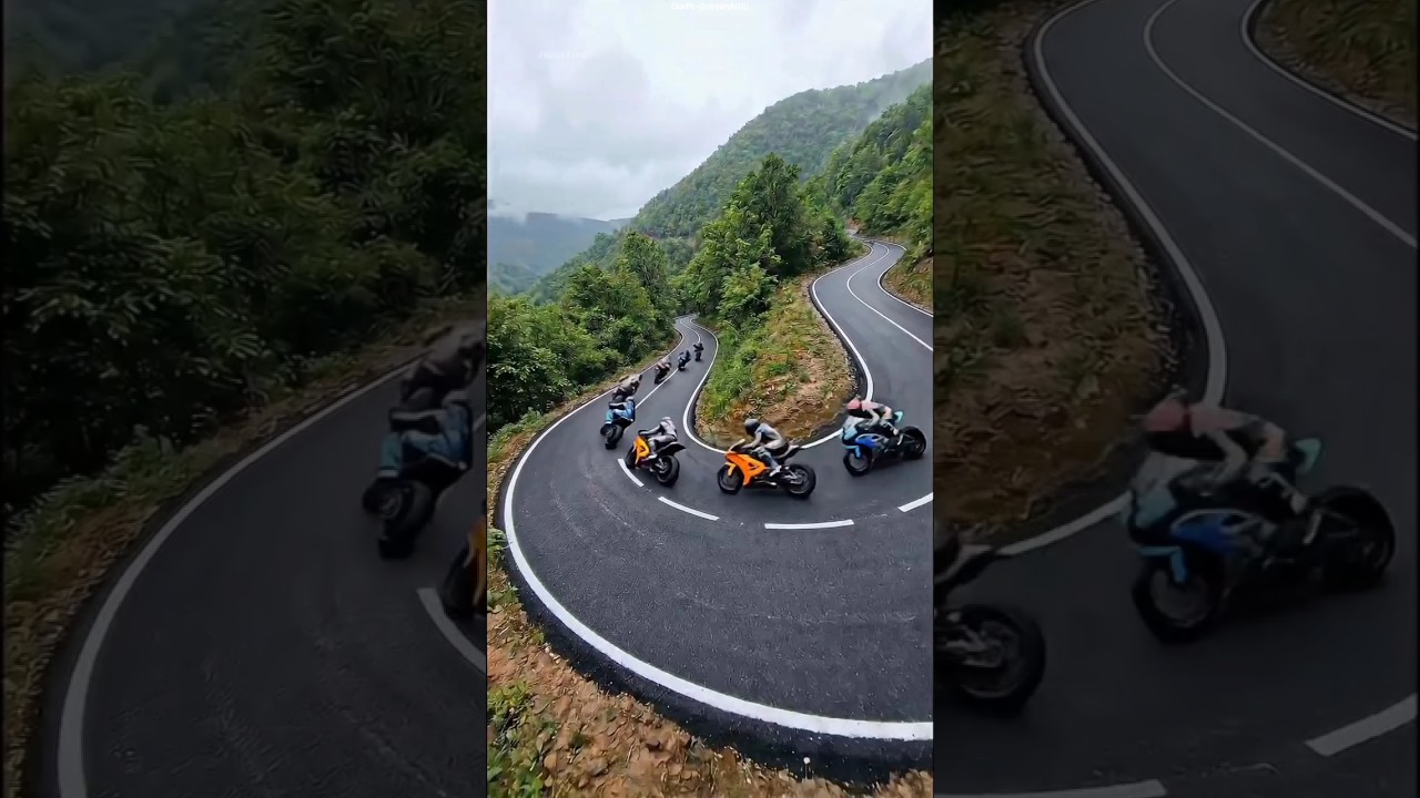 Super Fast Road Repair Before Motorcycle Race #shots #facts