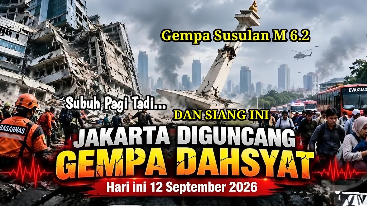 DETIK-DETIK JAKARTA DIGUNCANG GEMPA M6.2 & M5,9! GETARAN TERASA HINGGA BERBAGAI WILAYAH 12-9-2026